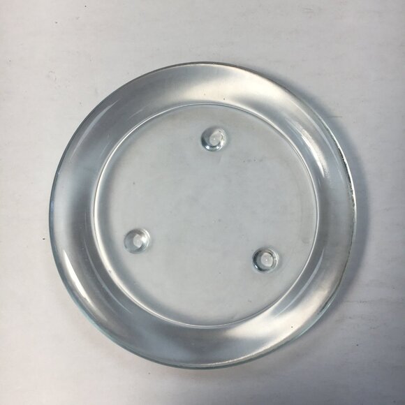 Glass Candle Plates 4.5" Wide Set 3 Pillar Votive - Picture 3 of 6